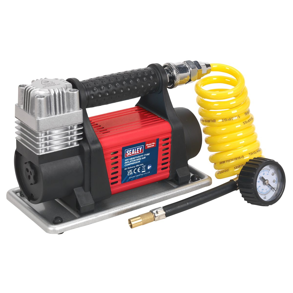 Sealey 12V Heavy-Duty Tyre Inflator/Mini Air Compressor MAC04