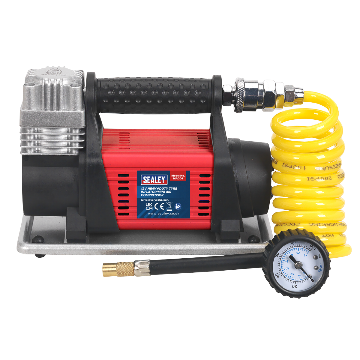 Sealey 12V Heavy-Duty Tyre Inflator/Mini Air Compressor MAC04