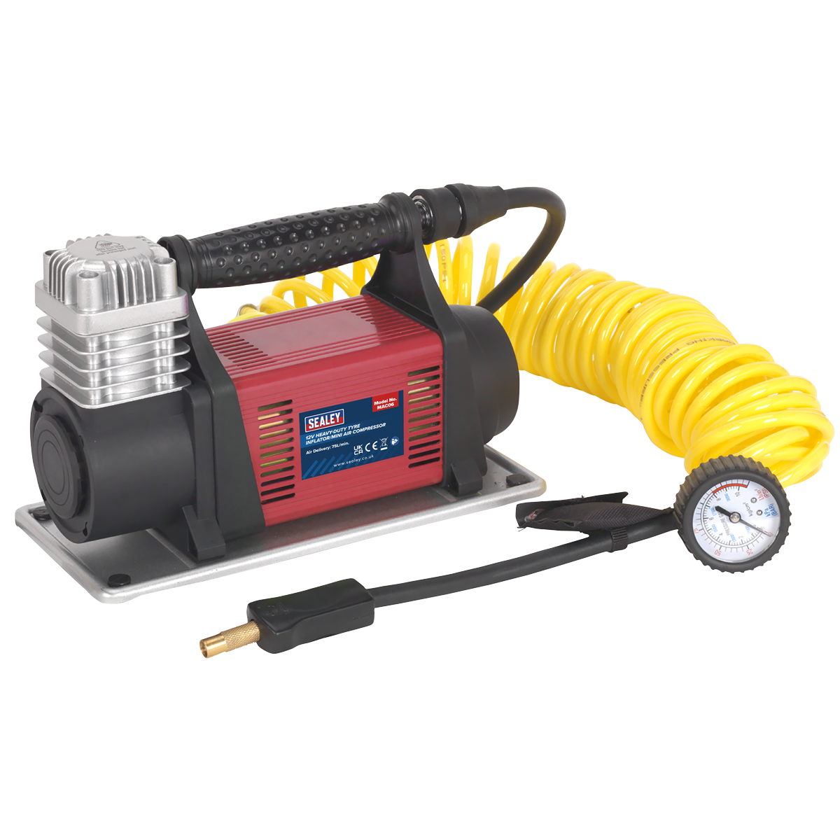Sealey 12V Heavy-Duty Tyre Inflator/Mini Air Compressor MAC06