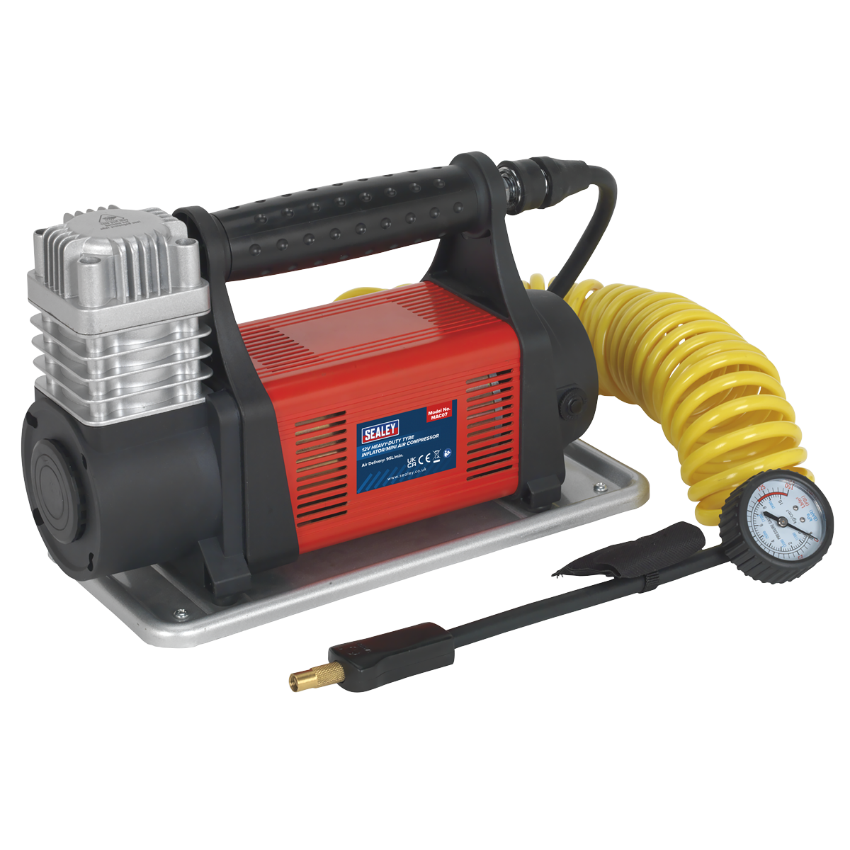 Sealey 12V Heavy-Duty Tyre Inflator/Mini Air Compressor MAC07