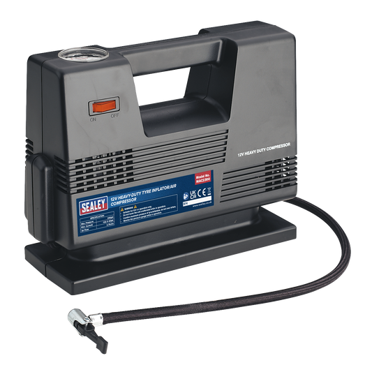 Sealey 12V Heavy-Duty Tyre Inflator/Air Compressor MAC2300