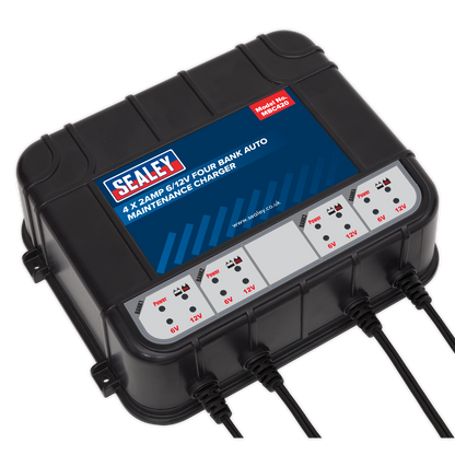 Sealey 8A (4 x 2A) 6/12V Four Bank Auto Maintenance Charger MBC420