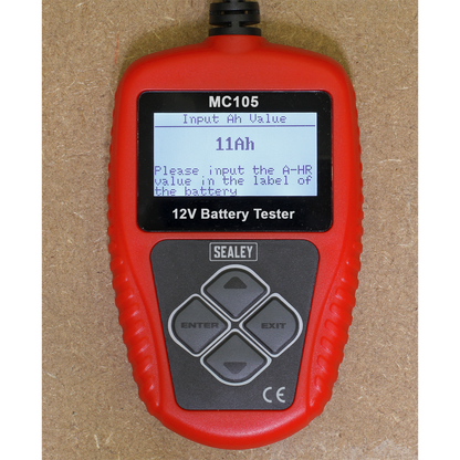 Sealey 12V Motorcycle Digital Battery Tester MC105