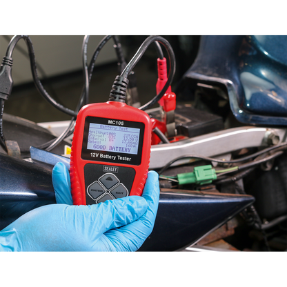 Sealey 12V Motorcycle Digital Battery Tester MC105