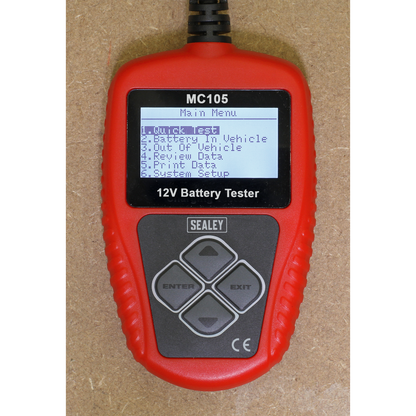 Sealey 12V Motorcycle Digital Battery Tester MC105