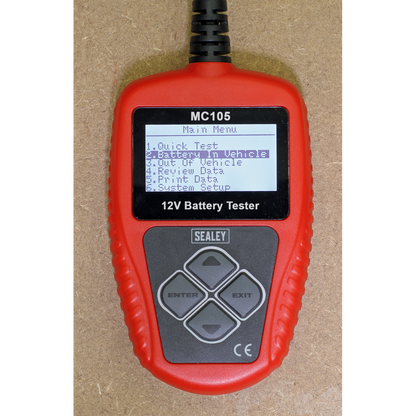 Sealey 12V Motorcycle Digital Battery Tester MC105