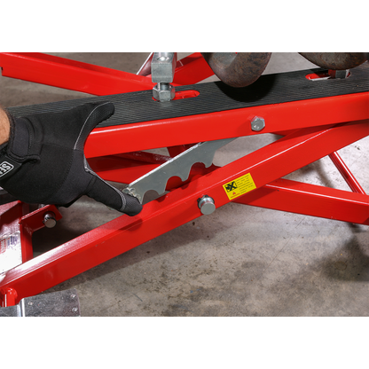 Sealey 500kg Scissor Motorcycle Lift with Frame Supports MC4500