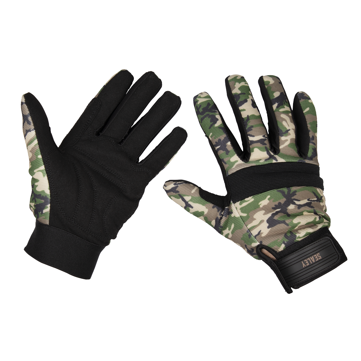 Sealey Mechanic's Gloves Padded Palm Camo - XX-Large Pair MG795XXL