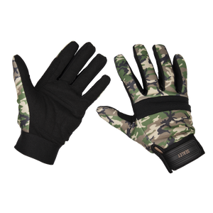 Sealey Mechanic's Gloves Padded Palm Camo - XX-Large Pair MG795XXL