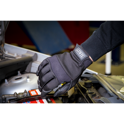 Sealey Light Palm Tactouch Mechanic's Gloves - Large MG798L