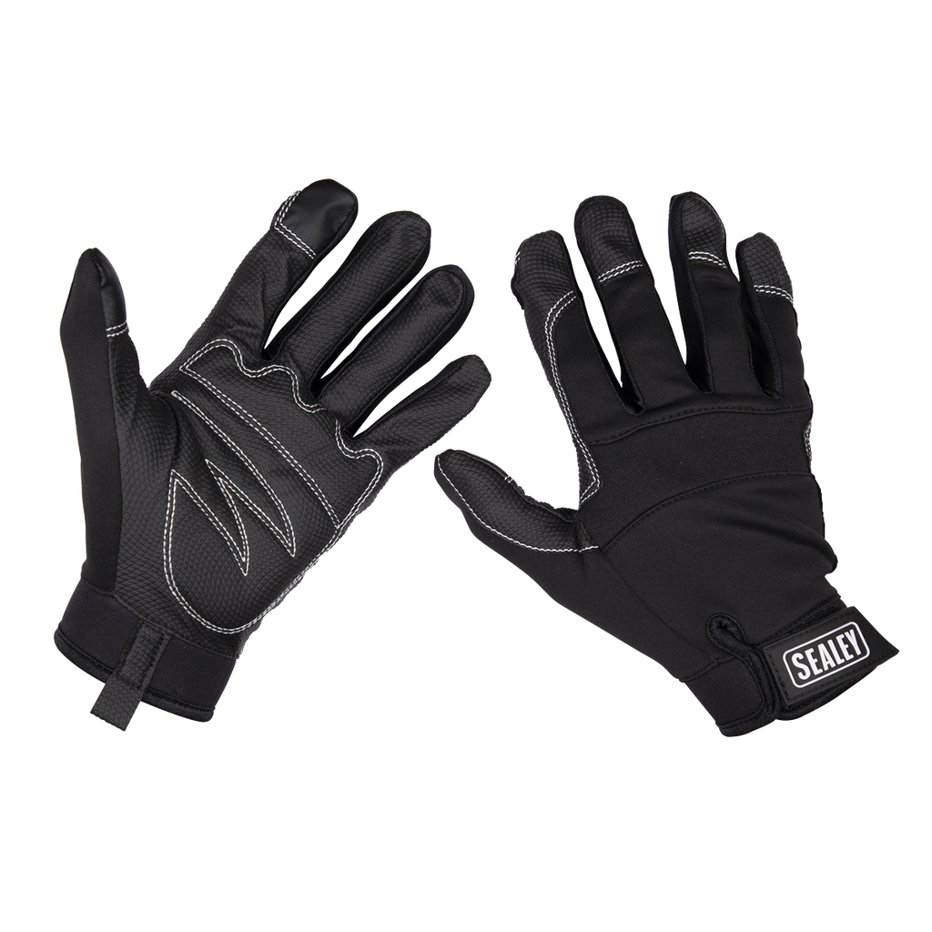 Sealey Light Palm Tactouch Mechanic's Gloves - Large MG798L