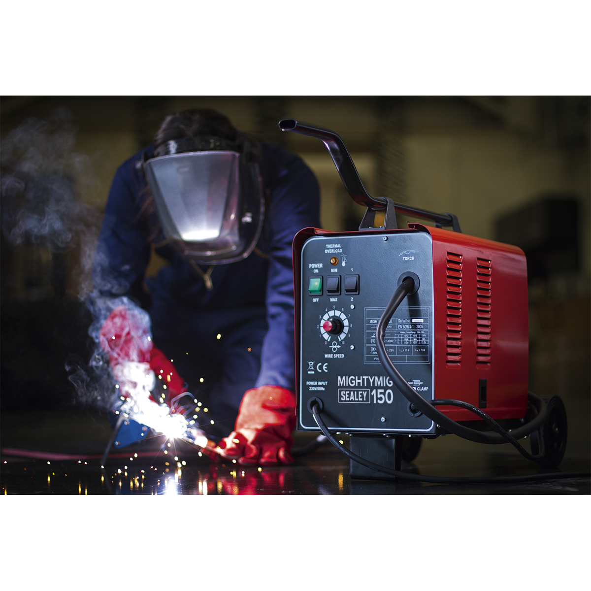 Sealey 150A Professional Gas/No-Gas MIG Welder MIGHTYMIG150