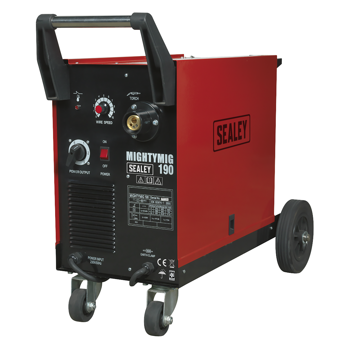 Sealey 190A Professional Gas/No-Gas MIG Welder with Euro Torch MIGHTYMIG190
