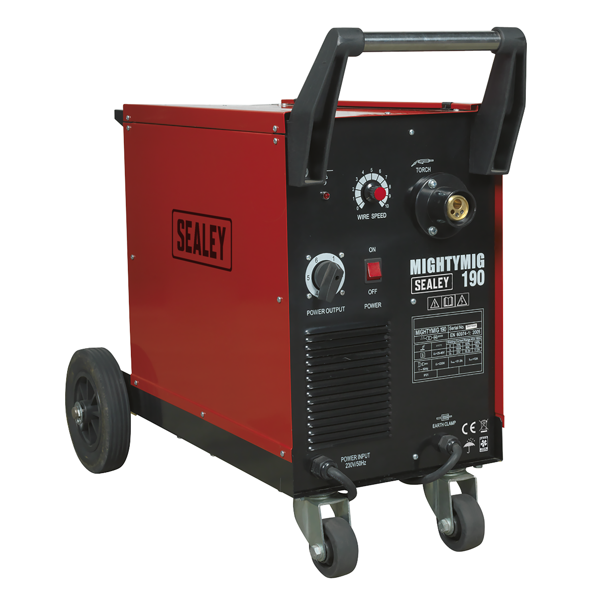 Sealey 190A Professional Gas/No-Gas MIG Welder with Euro Torch MIGHTYMIG190