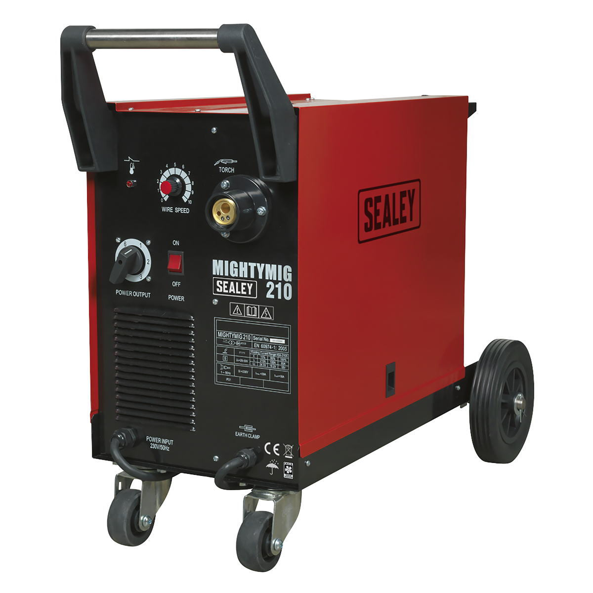 Sealey 210A Professional Gas/No-Gas MIG Welder with Euro Torch MIGHTYMIG210