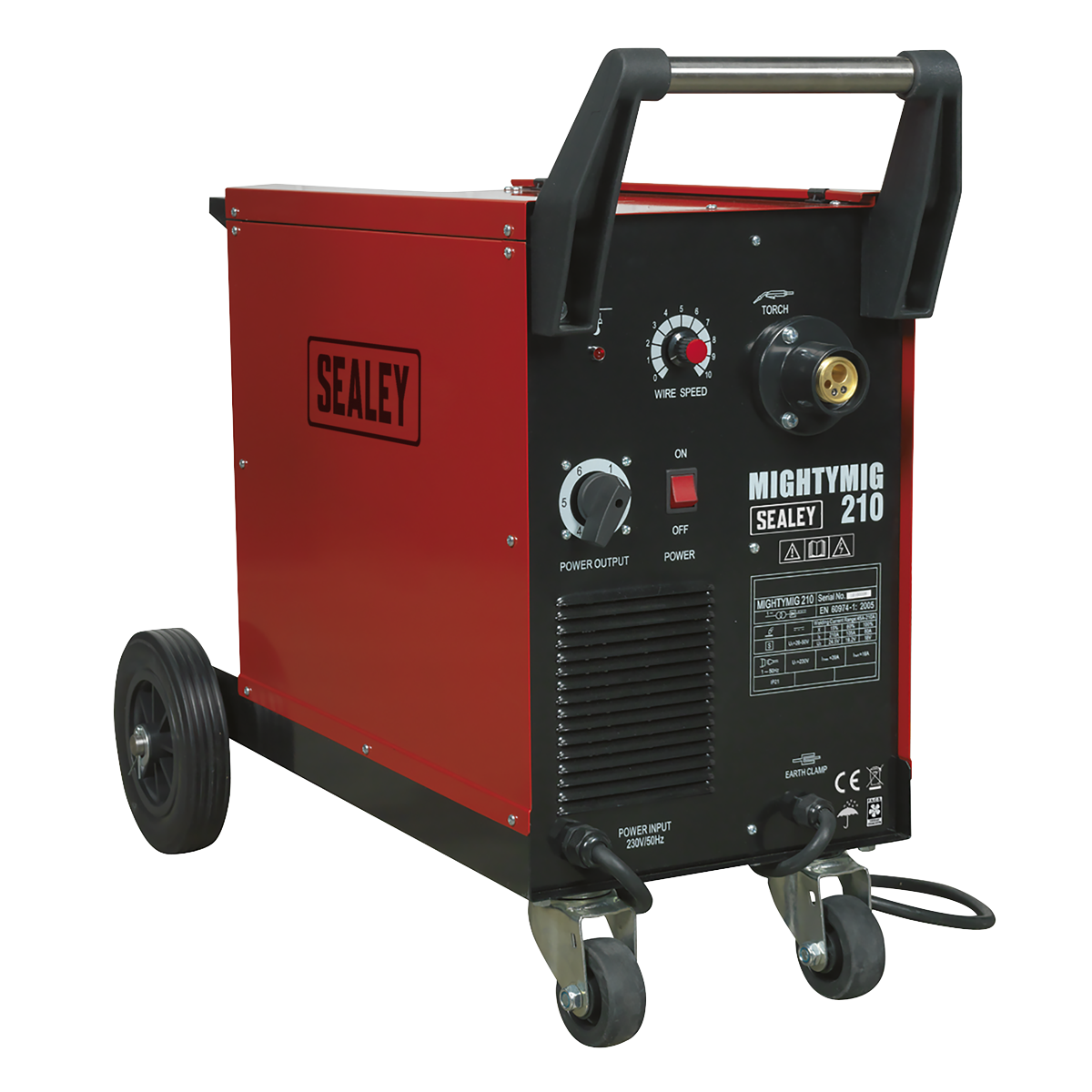 Sealey 210A Professional Gas/No-Gas MIG Welder with Euro Torch MIGHTYMIG210