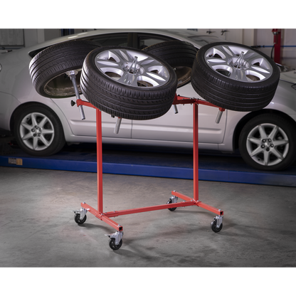 Sealey Alloy Wheel Painting/Repair Stand - 4 Wheel Capacity MK71