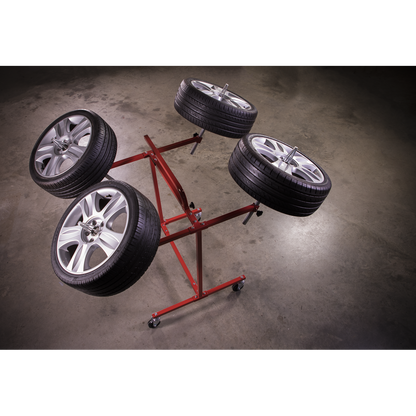 Sealey Alloy Wheel Painting/Repair Stand - 4 Wheel Capacity MK71