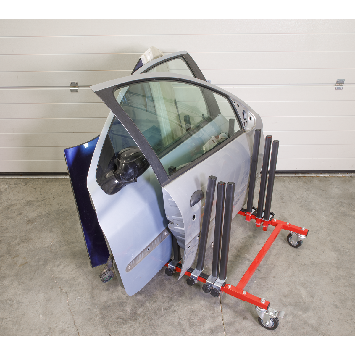 Sealey Mobile Panel Storage Rack Holds 5 Panels MK76