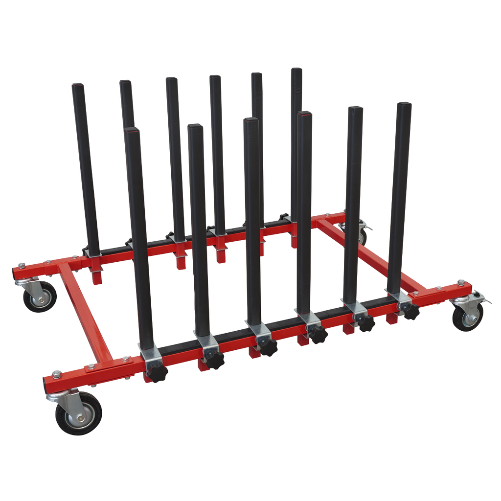 Sealey Mobile Panel Storage Rack Holds 5 Panels MK76