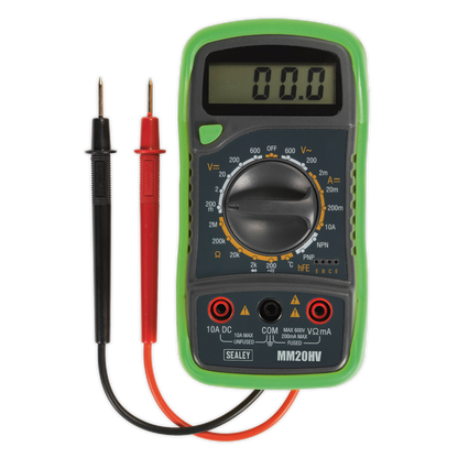 Sealey 8-Function Hi-Vis Digital Multimeter with Thermocouple MM20HV