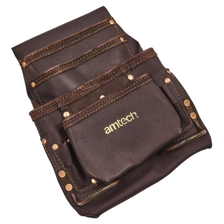 Amtech 4 Pocket heavy duty leather tool belt N0860