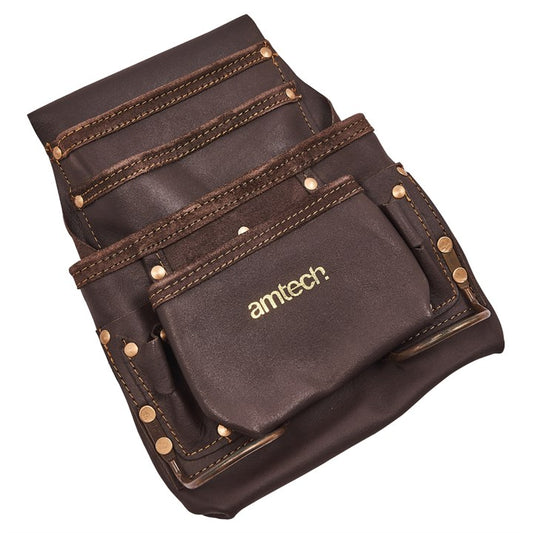 Amtech 4 Pocket heavy duty leather tool belt N0860