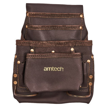 Amtech 4 Pocket heavy duty leather tool belt N0860