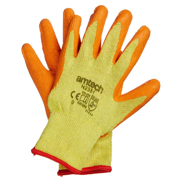 Amtech Large (Size 9) Latex palm coated gloves N2351