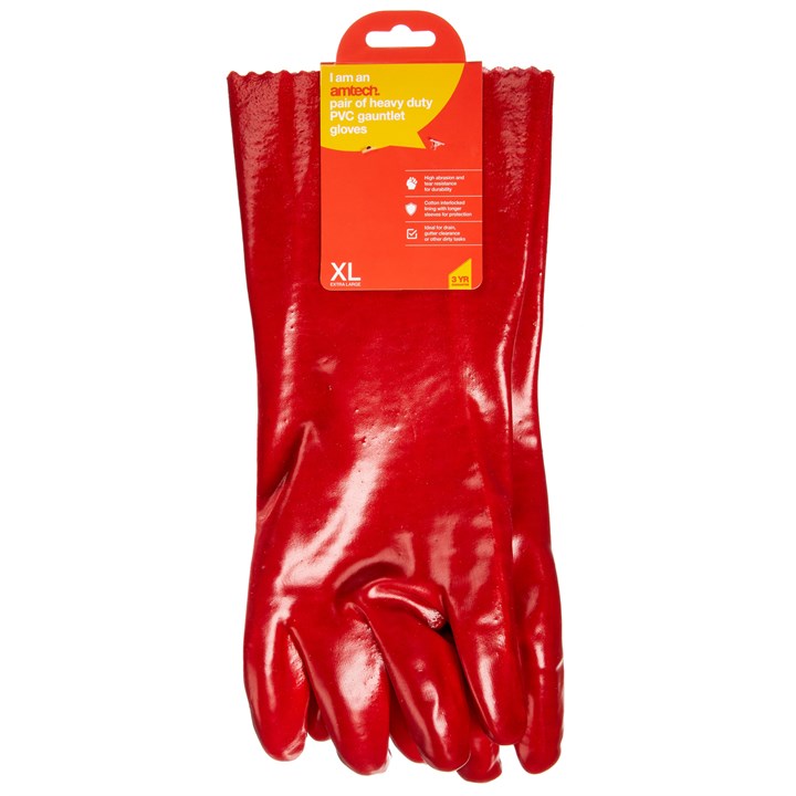 Amtech XL (Size 10) PVC gauntlet gloves N2410