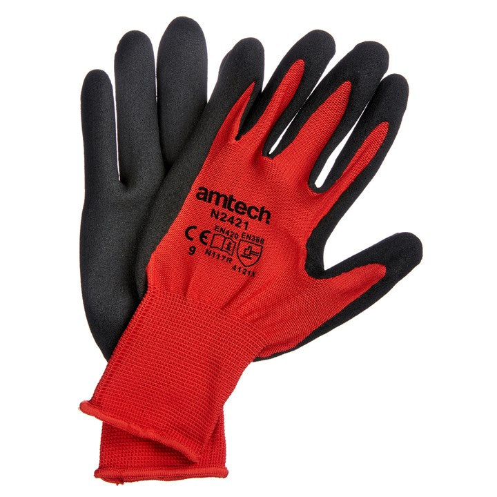 Amtech Large (Size 9) Nitrile performance work gloves N2421