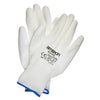 Amtech XL (Size 10) Light duty polyurethane-coated work gloves - white N2440