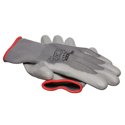 Amtech Large (Size 9) Light duty polyurethane-coated work gloves - grey N2451