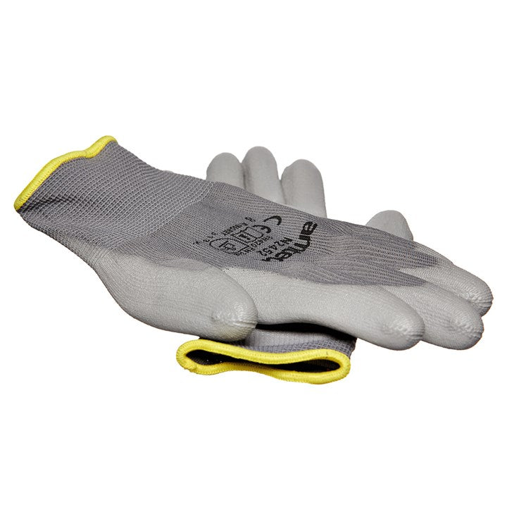 Amtech Medium (Size 8) Light duty polyurethane-coated work gloves - white N2452