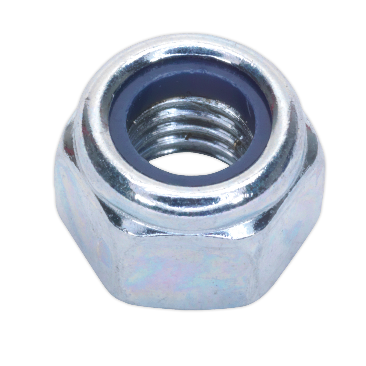 Sealey Zinc Plated Nylon Locknut DIN 982 - M8- Pack of 100 NLN8