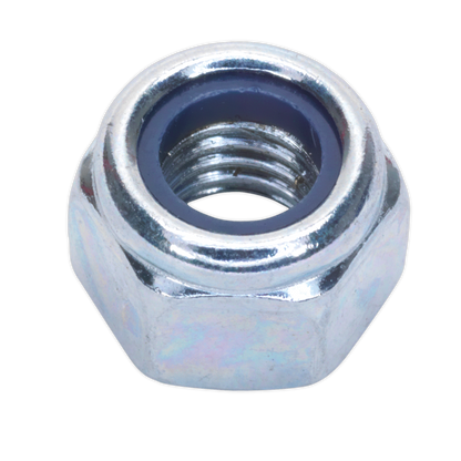 Sealey Zinc Plated Nylon Locknut DIN 982 - M8- Pack of 100 NLN8