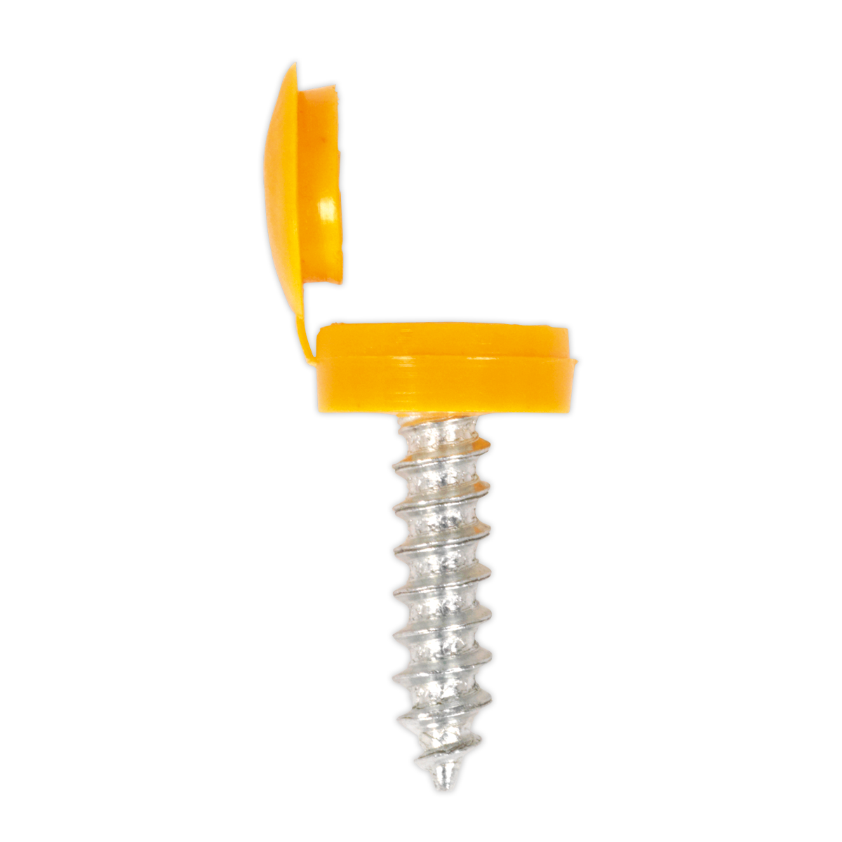 Sealey Yellow Numberplate Screw with Flip Cap 4.2 x 19mm - Pack of 50 NPY50