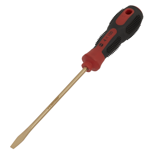 Sealey 4 x 100mm Slotted Screwdriver - Non-Sparking NS093