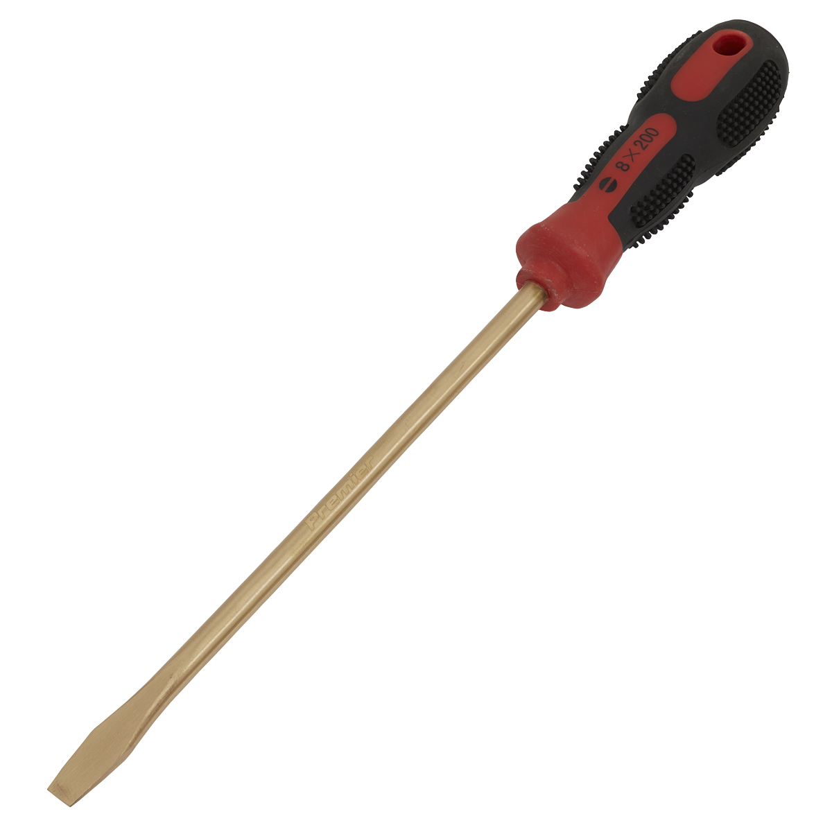 Sealey 8 x 200mm Slotted Screwdriver - Non-Sparking NS095