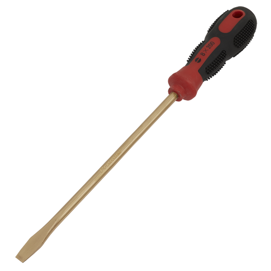 Sealey 8 x 200mm Slotted Screwdriver - Non-Sparking NS095