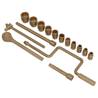 Sealey 17pc 1/2"Sq Drive Socket Set - Non-Sparking NS124