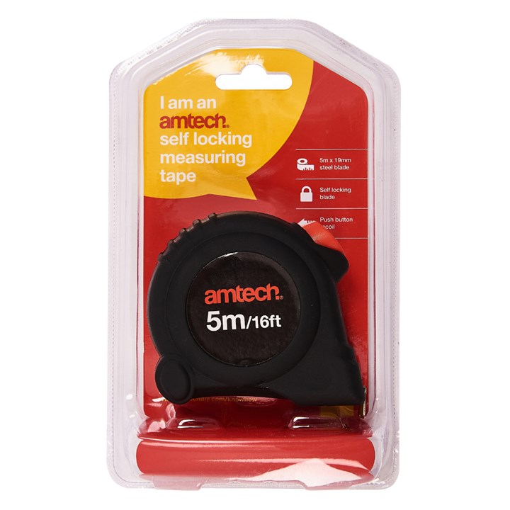 Amtech 5m x 19mm Self-locking measuring tape P1262