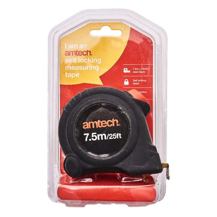 Amtech 7.5m x 25mm Self-locking measuring tape P1270