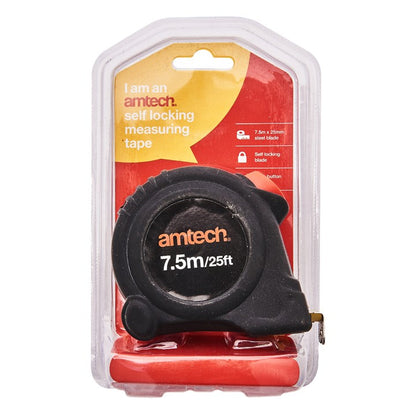 Amtech 7.5m x 25mm Self-locking measuring tape P1270