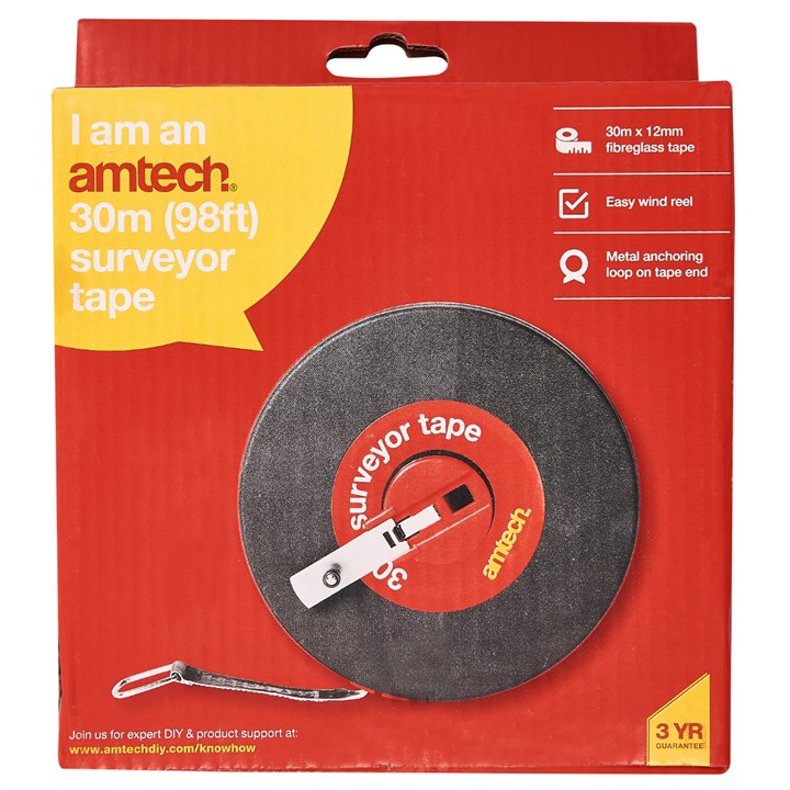 Amtech 30m Surveyor's tape P1800