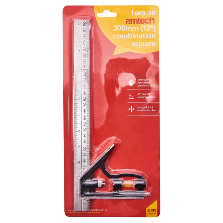 Amtech 300mm (12") combination square P3398