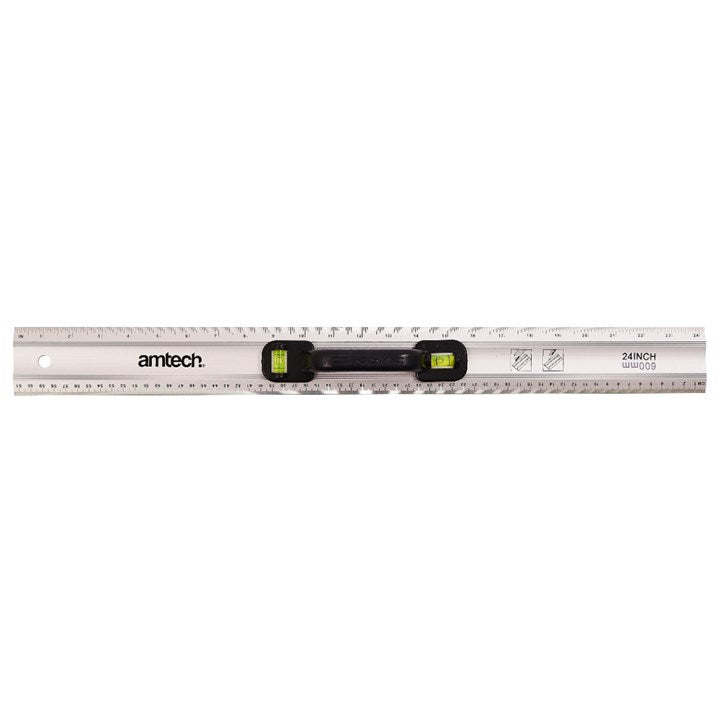 Amtech 600mm (24") Rule with spirit level P4035
