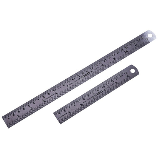 Amtech 2 Piece steel ruler set P5170