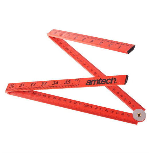 Amtech 100cm Folding plastic rule P5185
