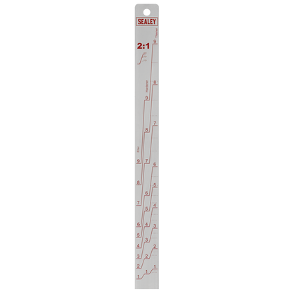 Sealey Aluminium Paint Measuring Stick 2:1/4:1 PA04